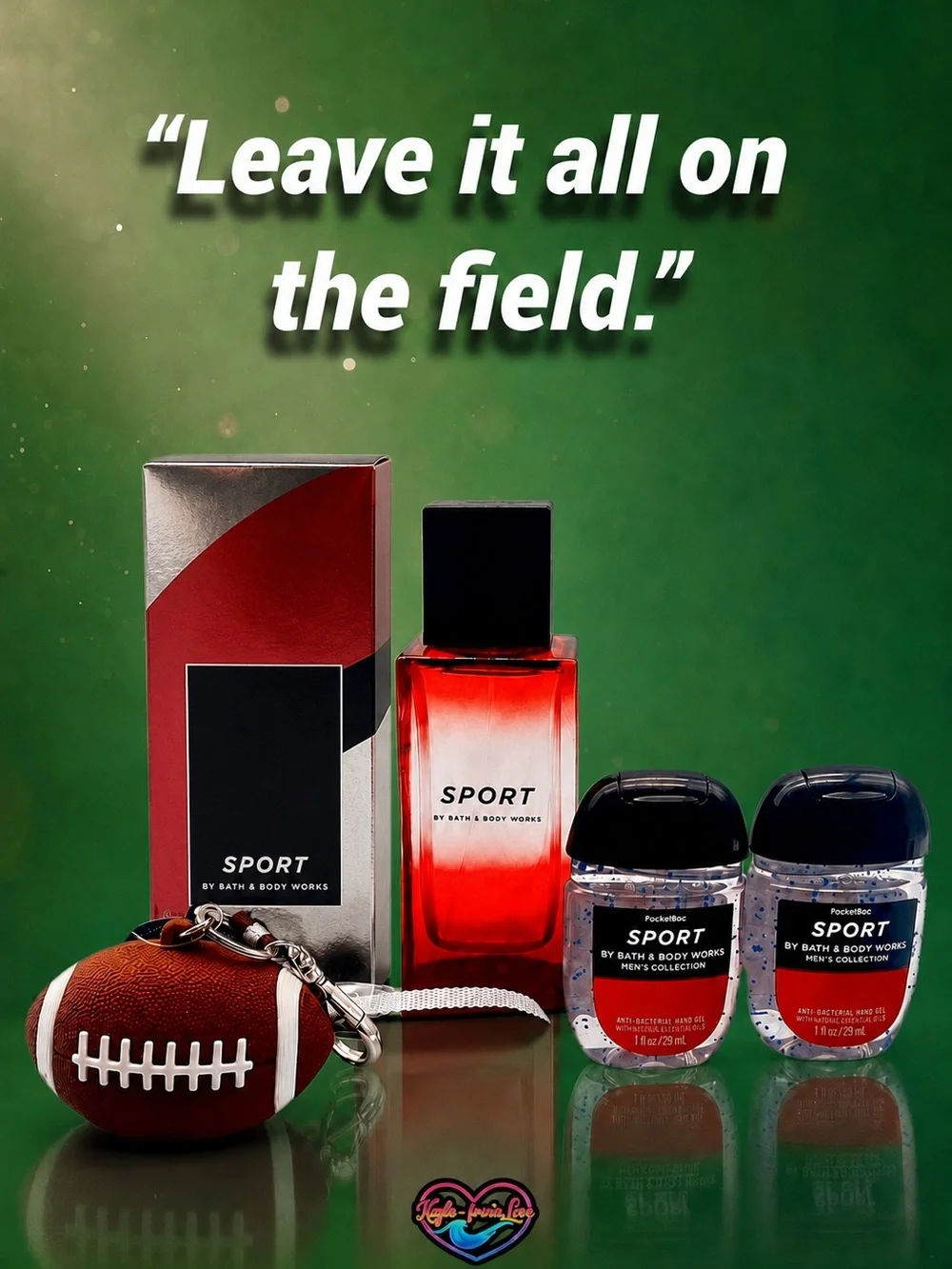 Bath & Body Works SPORT NIB Colg Football PocketBac Gift Set
